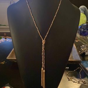 Kendra Scott 40” gold lariat necklace